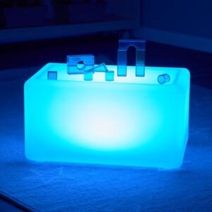 Excellerations® LED Glowing Rechargeable Mood Light Table/Chair w/Remote