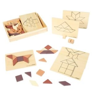 Excellerations® Wooden Pattern Blocks - 44 Pieces